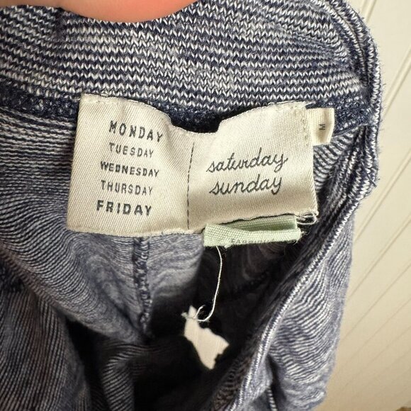 Anthropologie Saturday Sunday Navy Pull On Shorts Stretch Cuffed A49 - Picture 4 of 5